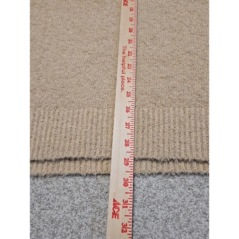 Aerie Teddy Boucle Tan V Neck Oversized Sweater Sz‎ XL NWT Cozy Warm